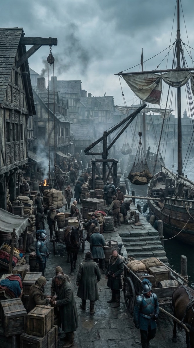 Die Hafendocks von Tharvos