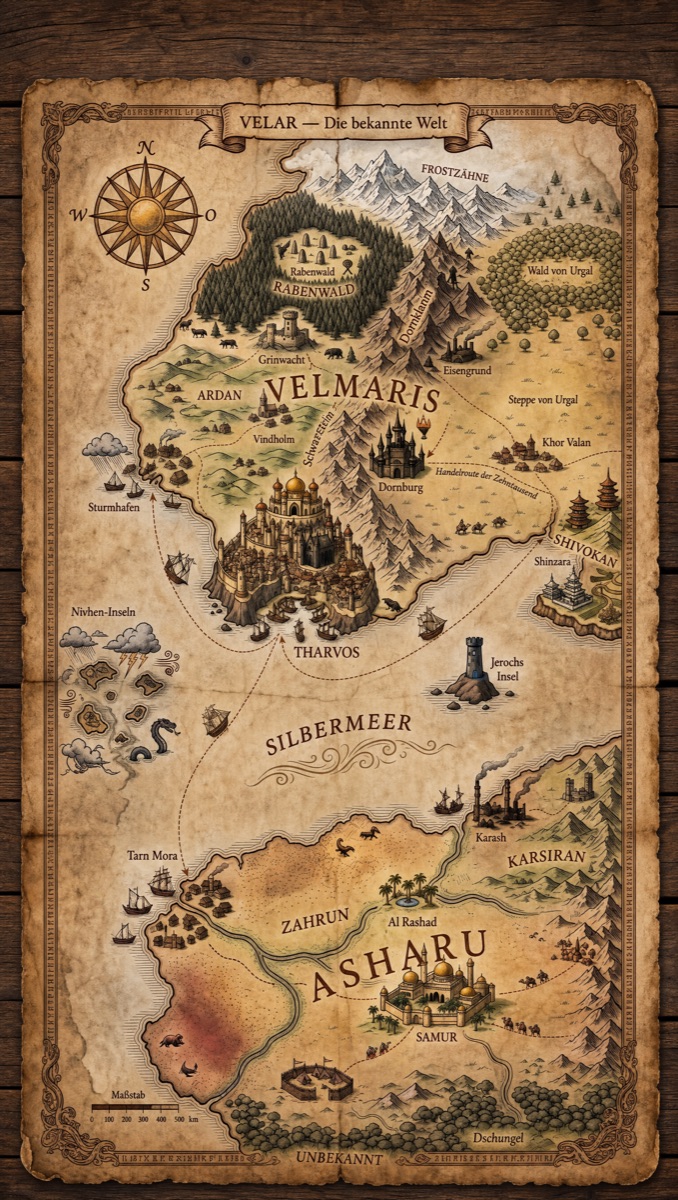 Weltkarte von Velar